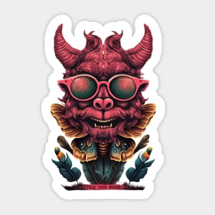 Funny demon inside of me Sticker